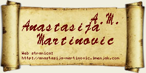 Anastasija Martinović vizit kartica
